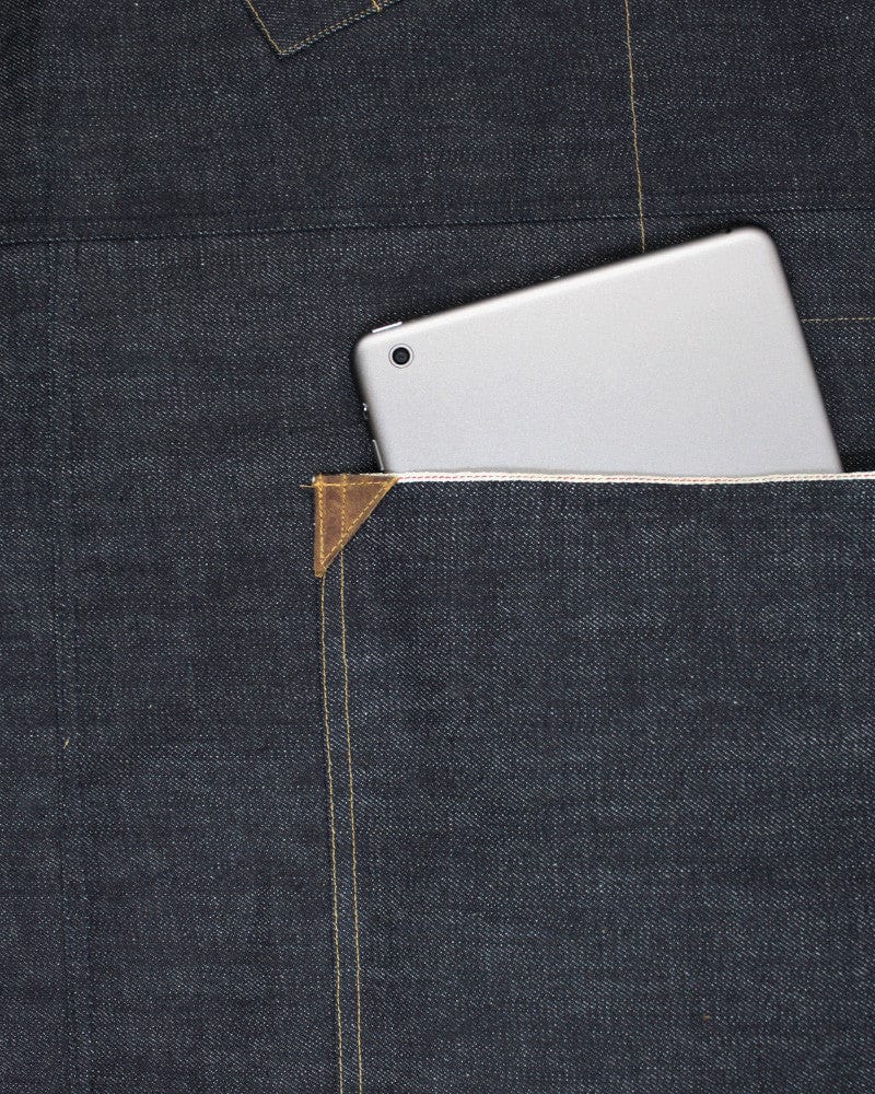 Kokoro Original Work Apron, Full, Japanese Selvedge Denim, Indigo - Image 7