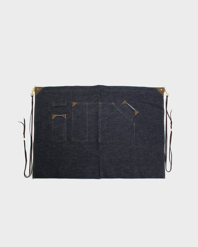 Kokoro Original Work Apron, Waist, Japanese Selvedge Denim, Indigo - Image 3