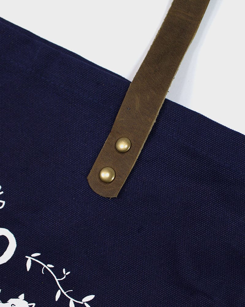 Kiriko Original Tote, Small, Canvas, Navy Bear - Image 3